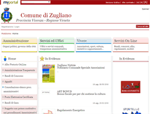 Tablet Screenshot of comune.zugliano.vi.it